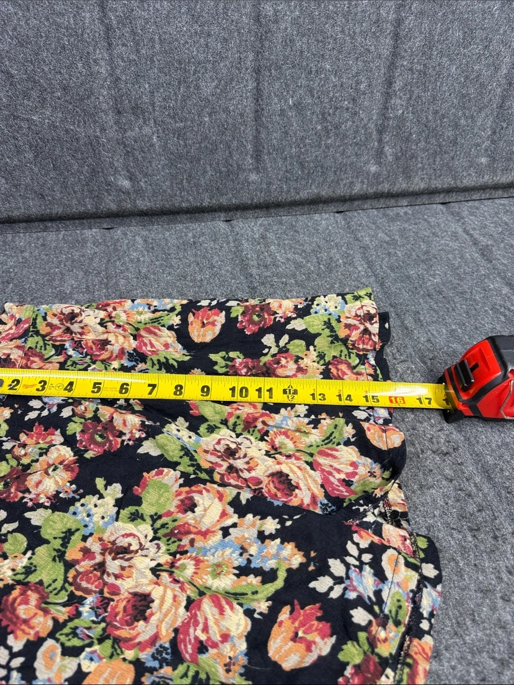 Denim & Supply Ralph Lauren Black Floral Circle Skirt - Picture 6 of 6